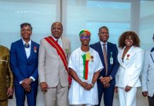 Reconnaissance nationale des talents sportifs : Odile Ahouanwanou, Noélie Yarigo et Emmanuella Lalèyè élevées au grade de Chevalier de l’Ordre National du Bénin