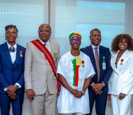 Reconnaissance nationale des talents sportifs : Odile Ahouanwanou, Noélie Yarigo et Emmanuella Lalèyè élevées au grade de Chevalier de l’Ordre National du Bénin
