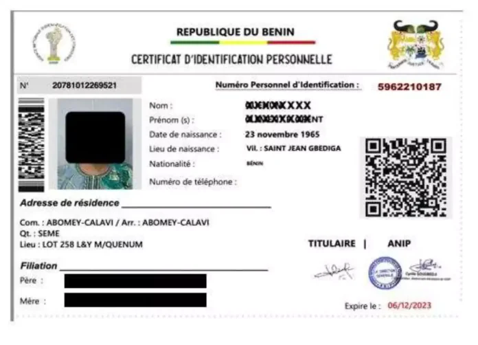 Certificat-didentification-personnel-CIP-delivre-par-lANIP