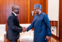 Palais de la Marina : Romuald WADAGNI reçoit Aliko DANGOTE
