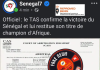 FAUX : Le TAS n’a pas restitué le titre de champion d’Afrique au Sénégal
