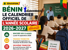 Bénin : Le calendrier officiel de l’année scolaire 2026-2027 dévoilé